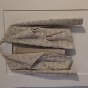 Calvin Klein Cropped Jacket XS Gold/Cream/white